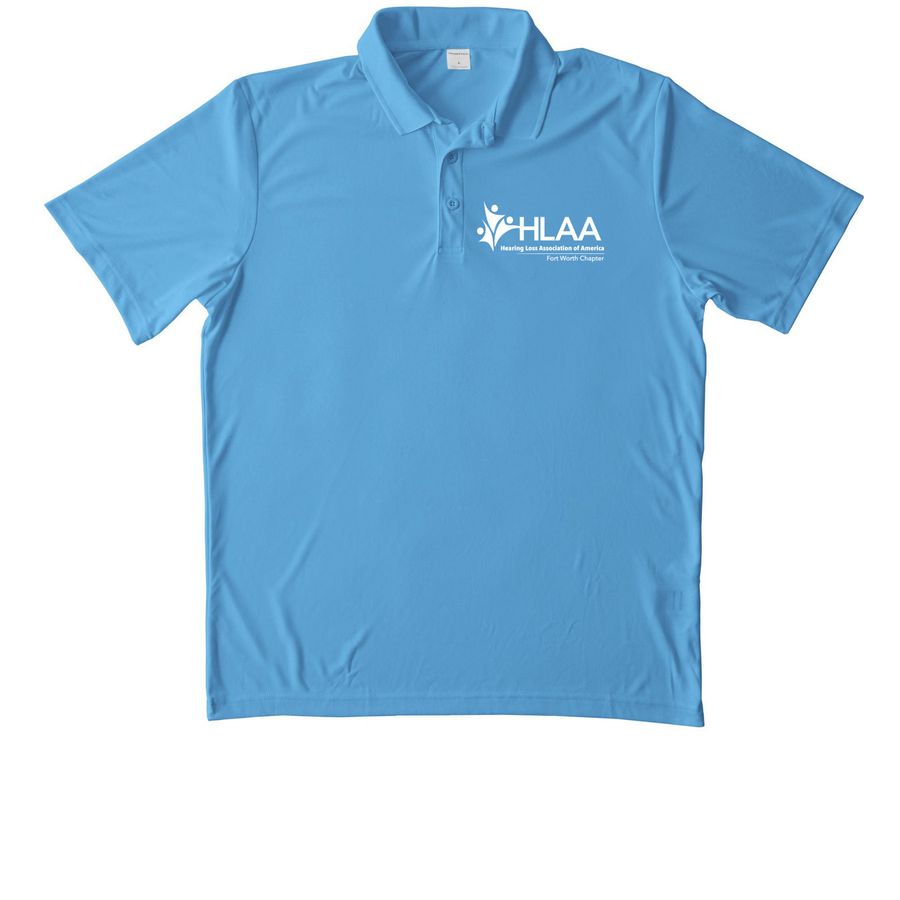 HLAA Fort Worth Polo, a Carolina Blue Unisex Performance Polo