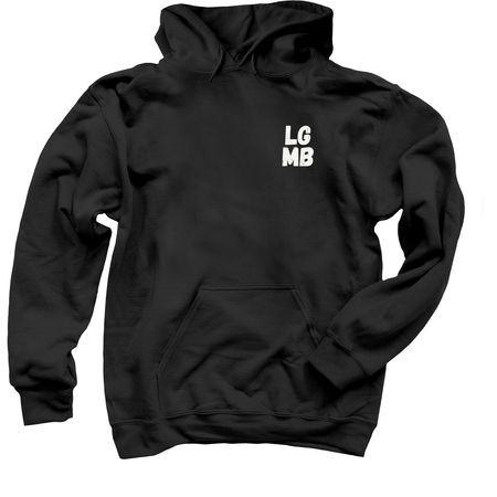 LGMB, a Black Pullover Hoodie
