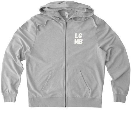 LGMB, a Granite Grey Heather Allmade Organic French Terry Zip Up Hoodie