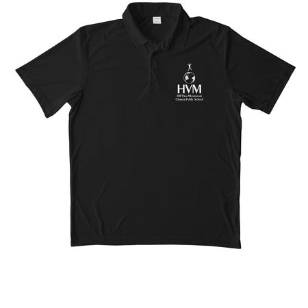 HVM Polo, a Black Unisex Performance Polo