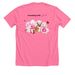 Woof Gang, a Neon Pink Premium Unisex Tee (back-view)