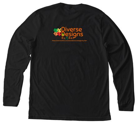 Wicked Cute&nbsp;, a Solid Black Blend Premium Long Sleeve Tee (back-view)
