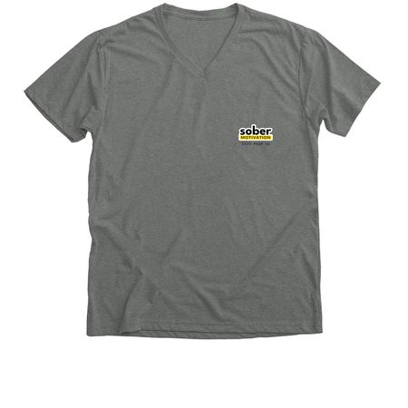 Sober Motivation, a Deep Heather Premium V-Neck Tee
