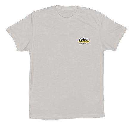 Sober Motivation, a Solid Athletic Grey Premium Cotton Tee