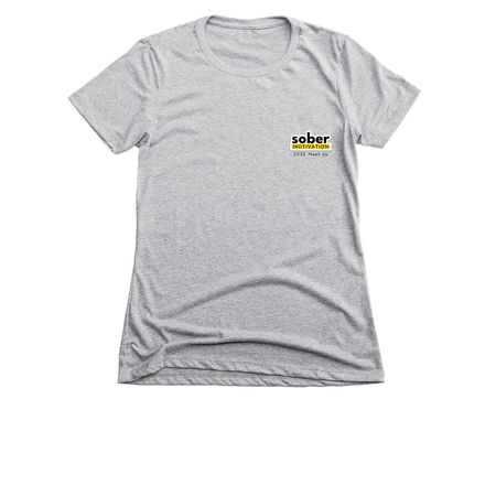 Sober Motivation, a Dark Heather Grey Women's Slim Fit Tee