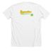 #NoNormal Smiley, a Solid White Blend Premium Unisex Tee (back-view)