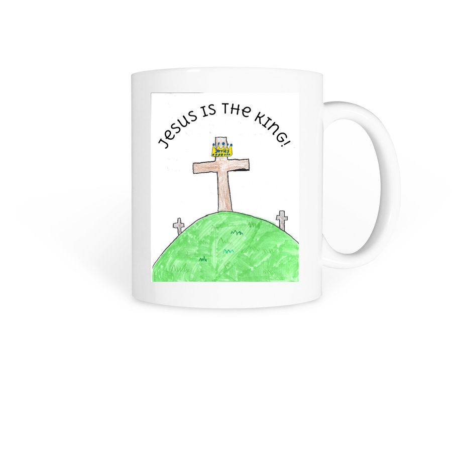 Jesus is the King Mug, a White Coffee Mug