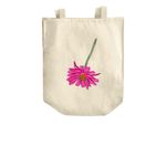 We have to take care of eachother blue tote&nbsp;, a Natural Over-the-Shoulder Shopping Tote Bag (back-view)