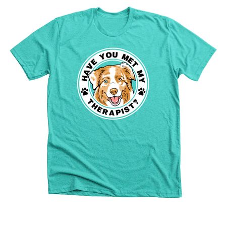 Pet Partners: Dog Therapist, a Heather Sea Green Premium Unisex Tee
