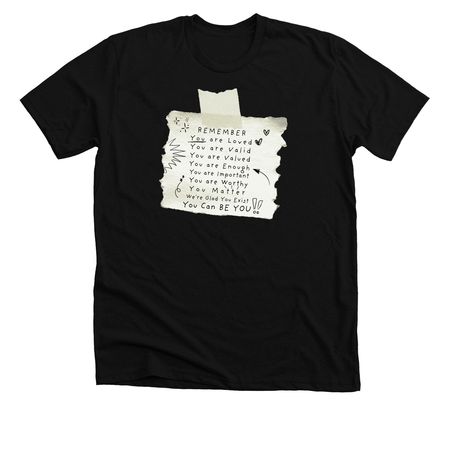 REMEMBER, a Solid Black Blend Premium Unisex Tee