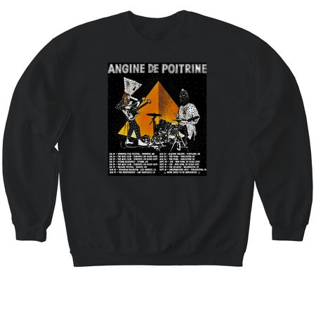 ANGINE DE POITRINE, a Black Softstyle Crewneck Sweatshirt