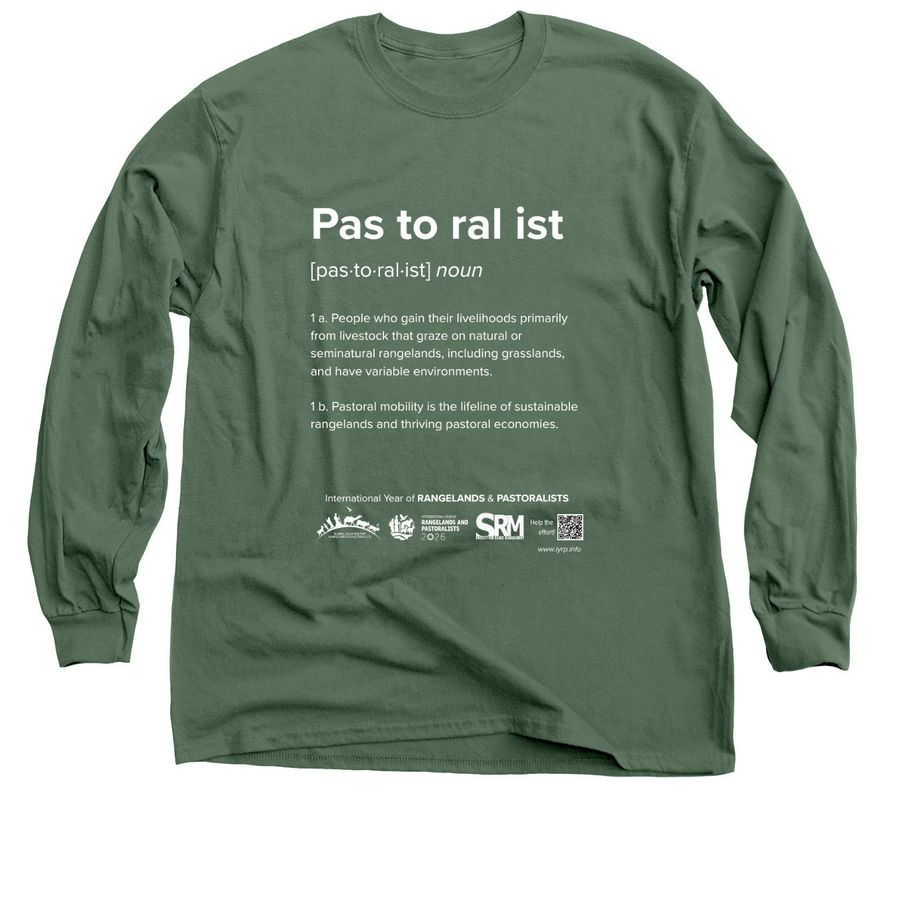 Supporting Rangelands & Pastoralists!, a Military Green Classic Long Sleeve Tee