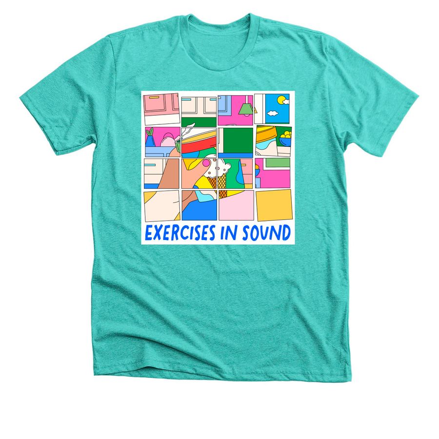 Exercises in Sound: Logo Shirt, a Heather Sea Green Premium Unisex Tee