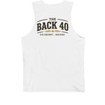 The Back 40 catalogue&nbsp;, a White Premium Cotton Tank (back-view)