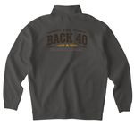The Back 40 catalogue&nbsp;, a Asphalt Midweight Quarter Zip Pullover (back-view)