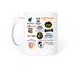 Golden Rush Coffee Mug, a White Coffee Mug (back-view)