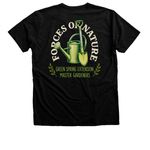 We are GSEMG Shirts, a Black Heather Premium V-Neck Tee (back-view)