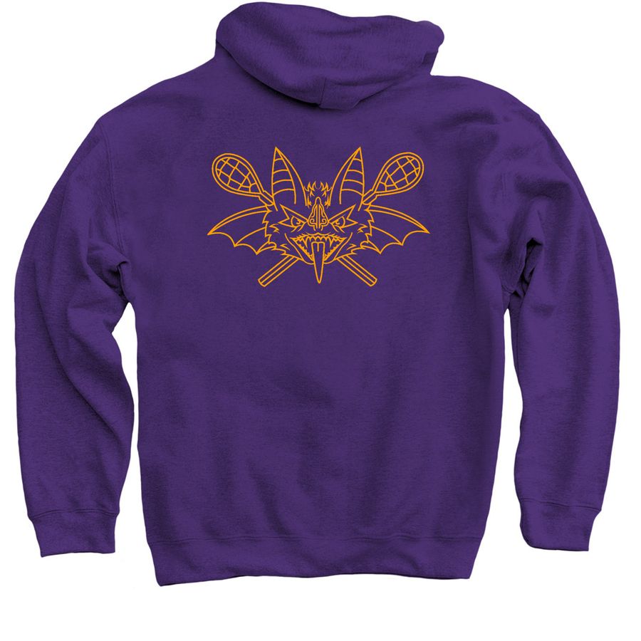 Fundraiser for ???? Stickball Team, a Purple Pullover Hoodie (back-view)