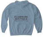 Flairware Flair, a Stone Blue Gildan Softstyle Pullover Hoodie (back-view)