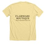 Flairware Flair, a Heather French Vanilla Premium Unisex Tee (back-view)