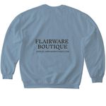 Flairware Flair, a Stone Blue Softstyle Crewneck Sweatshirt (back-view)
