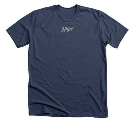 OPS Competition Tee (Navy), a Heather Navy Premium Unisex Tee