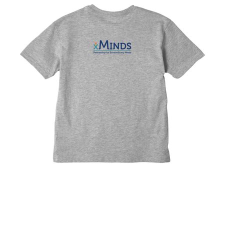 xMinds Logo Tee, a Athletic Heather Youth Heavyweight Tee (back-view)