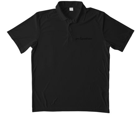 Simple but elegant&nbsp;, a Black Unisex Performance Polo