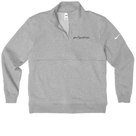 Simple but elegant&nbsp;, a Dark Grey Heather Nike Club Fleece Half Zip Pullover