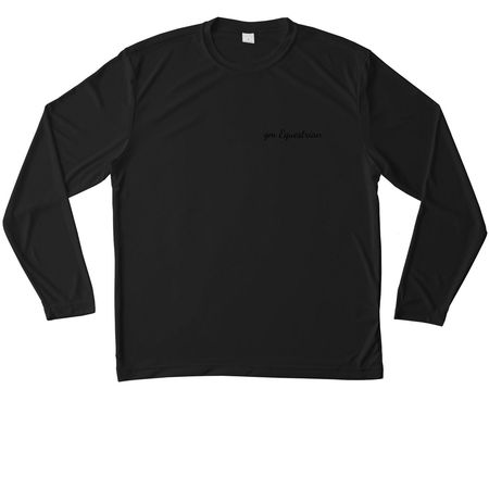 Simple but elegant&nbsp;, a Black Unisex Performance Long Sleeve Tee