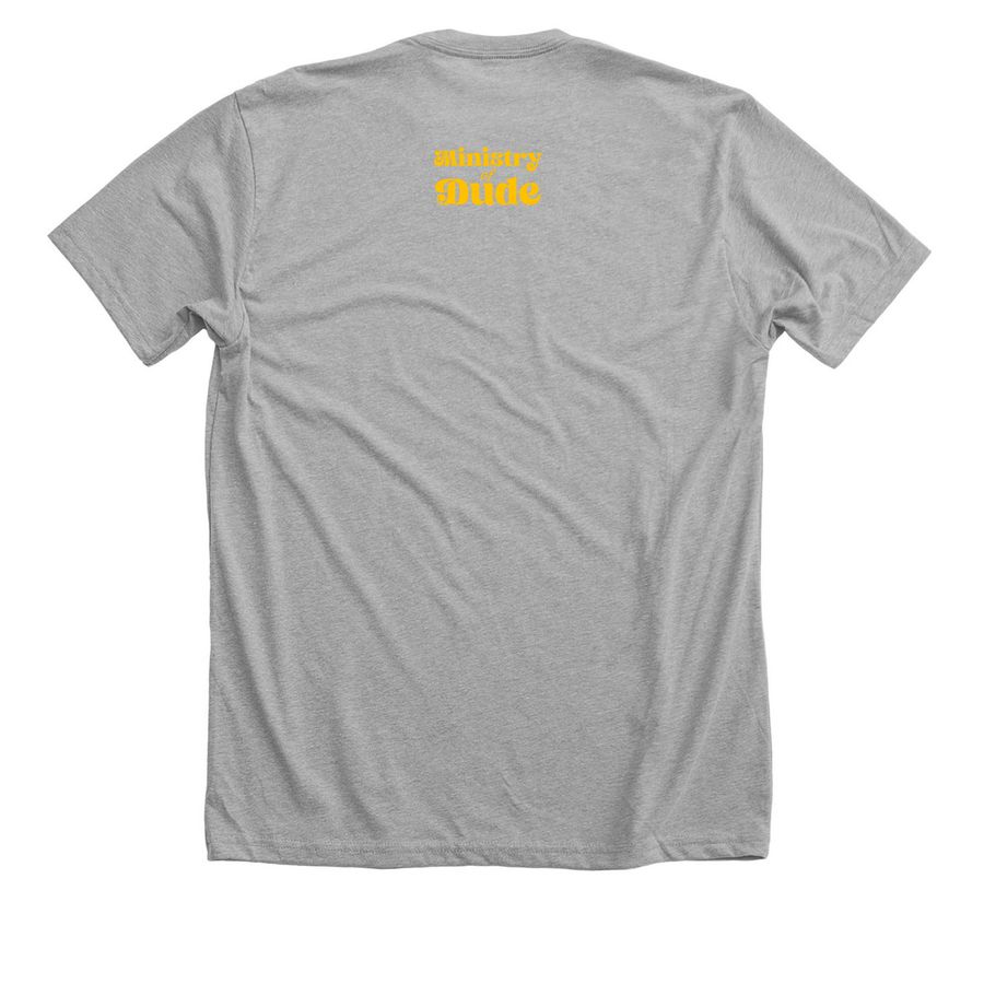 MC Mersh, a Athletic Heather Premium Unisex Tee (back-view)