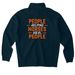 LOHR Merchandise, a Classic Navy Midweight Quarter Zip Pullover (back-view)