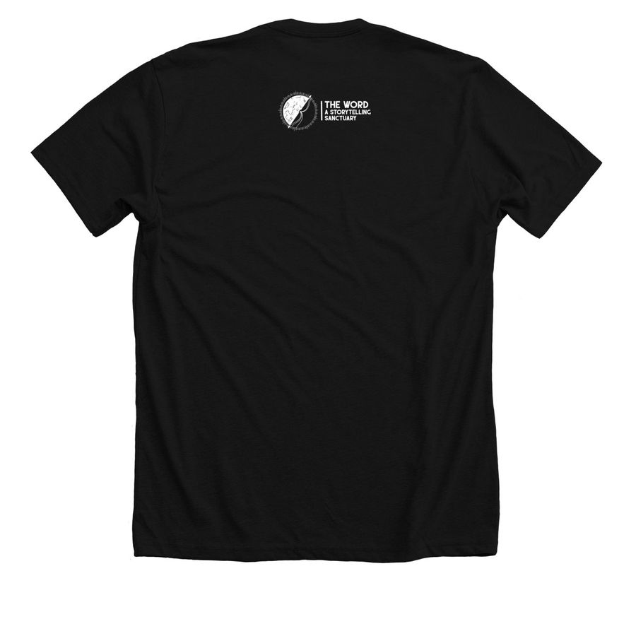 What Lies Untold in Me, a Solid Black Blend Premium Unisex Tee (back-view)