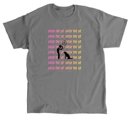 Ditch The Sit - Pink & Yellow, a Charcoal Classic Unisex Tee