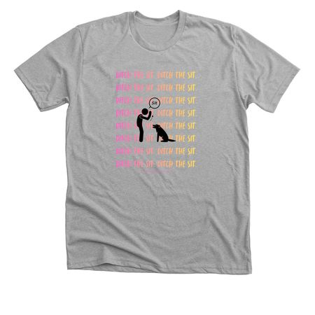 Ditch The Sit - Pink & Yellow, a Athletic Heather Premium Unisex Tee