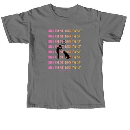 Ditch The Sit - Pink & Yellow, a Grey Comfort Colors Unisex Tee