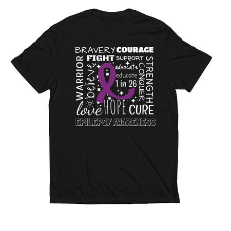 Epilepsy Support, a Deep Black Allmade Eco Triblend Unisex Tee