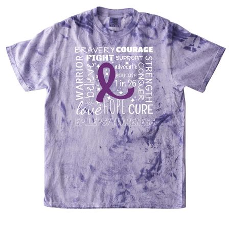 Epilepsy Support, a Amethyst Comfort Colors Colorblast Tee