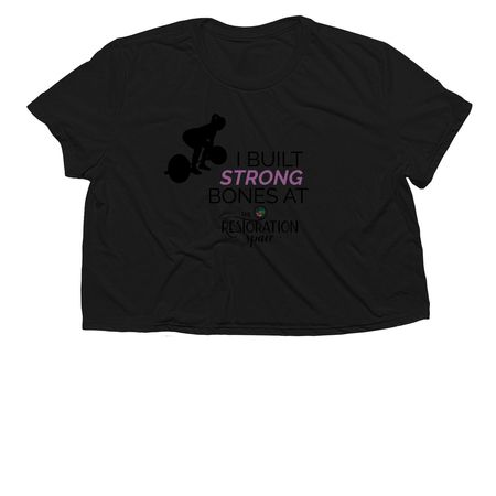 I Built Strong Bones, a Black Women?s Flowy Cropped Tee