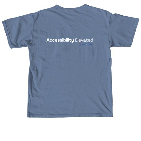 Vancro Logo (Back), a Blue Jean Comfort Colors Unisex Tee