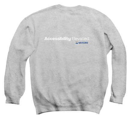 Vancro Logo (Back), a Sport Grey Crewneck Sweatshirt
