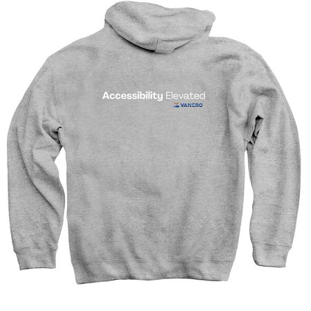 Vancro Logo (Back), a Sport Grey Pullover Hoodie