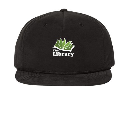 Library Logo Hat, a Black Printed Umpqua Snapback Cap