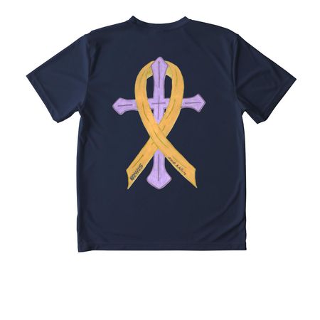 Loving Heart Creations&nbsp;, a True Navy Youth Performance Tee (back-view)