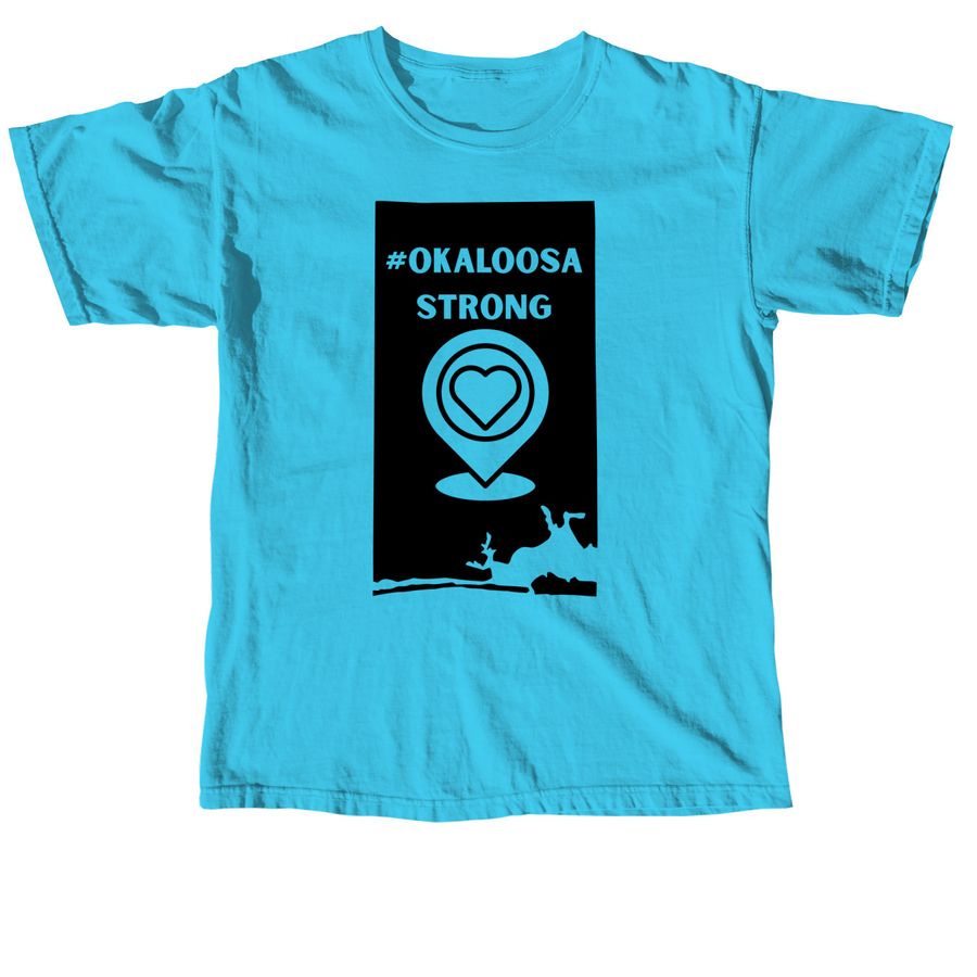 Hurricane Isaias Support Locals in Okaloosa, a Lagoon Blue Comfort Colors Unisex Tee