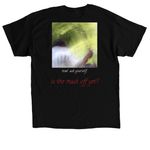 ?is the mask off yet?, a Black Classic Unisex Tee (back-view)