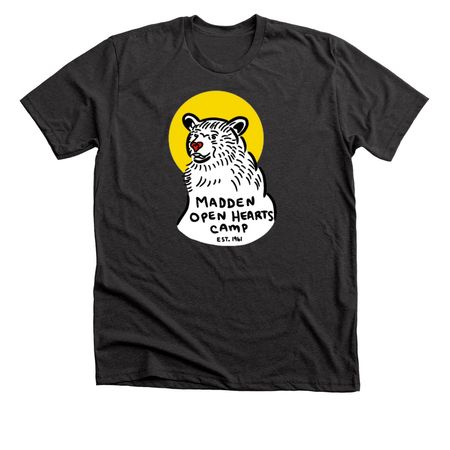 2026 Madden Open Hearts Camp Shirt, a Dark Grey Heather Premium Unisex Tee