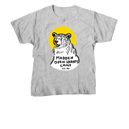 2026 Madden Open Hearts Camp Shirt, a Sport Grey Youth Unisex Tee
