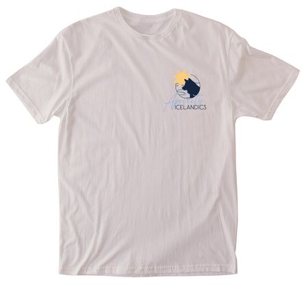 Apricity pocket logo + back, a Ice Grey Softstyle Cotton Tee