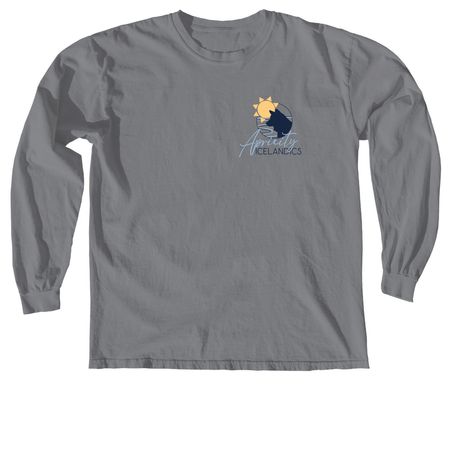 Apricity pocket logo + back, a Granite Comfort Colors Long Sleeve Tee